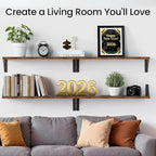 BAYKA Wall Shelves for Bedroom Decor, Floating Shelves for Wall, Display - Image 3
