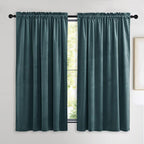 NICETOWN Greyish Blue Velvet Curtains 52" x 63", 2 Panels - Image 2