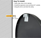 Oruii Small Round Mirror 16 inch, Small Black Circle Mirror Metal Frame - Image 7