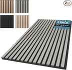 AKUMAX 2 Pack Acoustic Panels, Wood Slat by AKUMAXWOODWALLPANELS