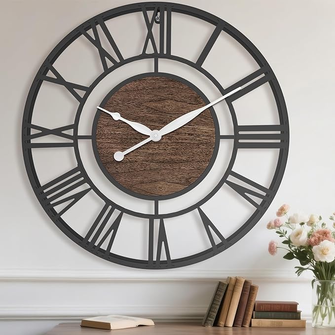Pytha Sight 30 Inch Extra Large Giant Wall Clock, Oversized Round Silent by Pytha+Sight