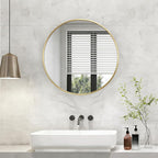 NEWBULIG 28 Inch Round Wall Mirror, Bathroom Mirror - Image 7