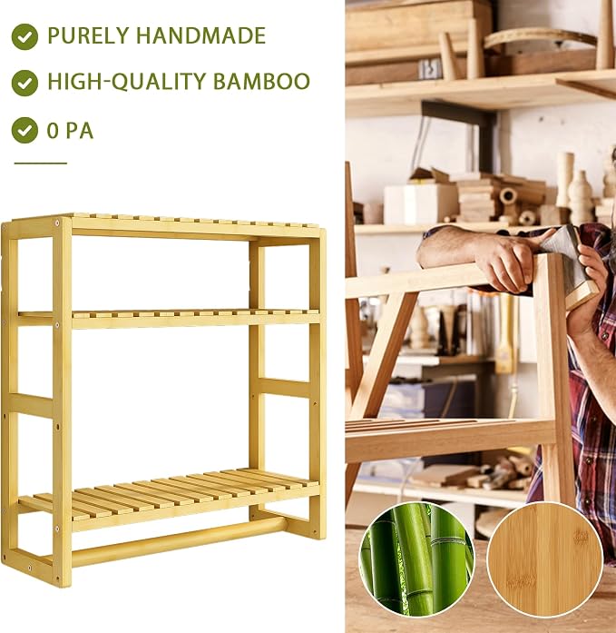 Galood Over The Toilet Storage Bathroom Shelves Wall Mounted 3 Tier Space Saver - Image 5