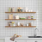 RALGEND Floating Shelves for Wall, 1.5" Thick Wall Shelf Set of 3 - Image 7