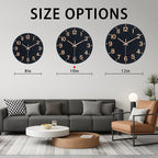 HZDHCLH Wall Clock 10 Inch Silent Non Ticking Wood Battery Operated Black - Image 4