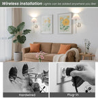 Wireless Wall Sconce Sets of 2, Pleated Shades Rechargeable Battery Operated - Image 8