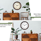 KECYET Wall Clock 10 Inch Vintage Wall Clocks Battery Operated Quartz Silent - Image 7