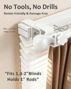 Mimiio No Drill Curtain Rod Brackets - Image 2