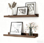 Floating Shelves for Wall Decor, Wall Mounted Wood Storage Shelf for Bedroom by Unknown