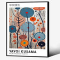 Yayoi Kusama Black Framed Wall Art 8x10in Vintage Japanese Painting Posters by Heltrappe