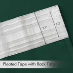 MIULEE Christmas Hunter Green Back Tab Blackout Curtain 96 Inch Long 2 Panels - Image 4