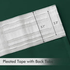 MIULEE Christmas Hunter Green Back Tab Blackout Curtains 84 Inch Length 2 - Image 4