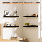 upsimples Floating Shelves for Wall, 23.6 Inch Shelves for Decor Storage Set of - Image 7