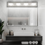 Ralbay Brushed Nickel Bathroom Vanity Lights 30inch Metal Acrylic LED Modern - Image 3
