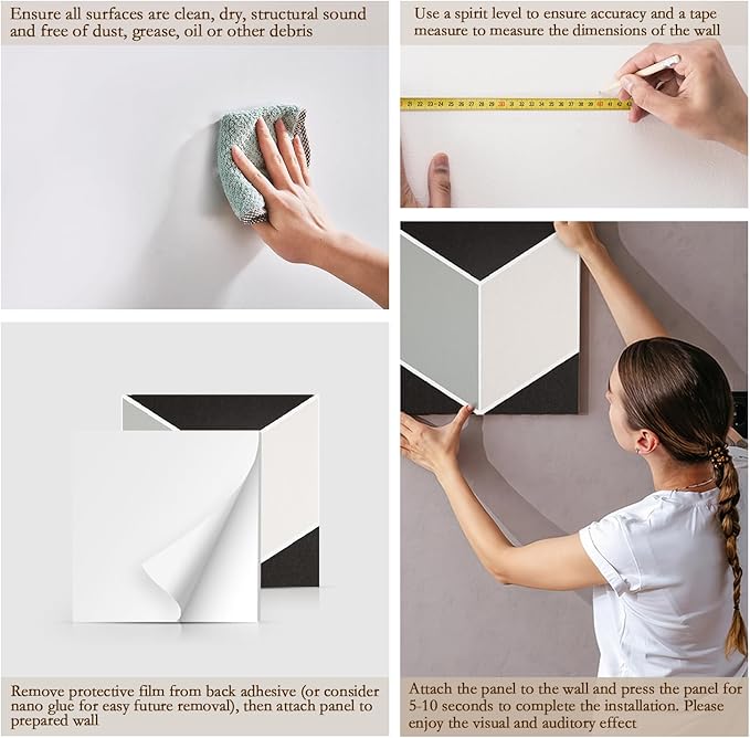 12Pack Acoustic Panels, Self-Adhesive Sound Proof Panels - Image 5
