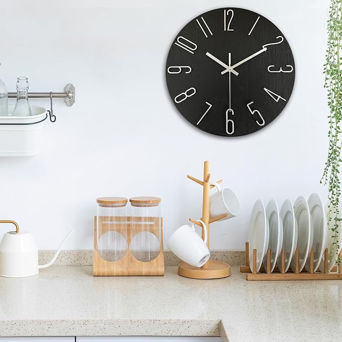 AIRUIFU Wall Clock 12 Inch Silent Non-Ticking Modern Clocks Battery Operated - Image 6