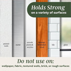 Adhesive Wall & Ceiling Decor Hooks: 8-Pack 3 lbs Heavy Duty No-Drill 360° - Image 7