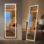 Kosmonia 65x22 Frameless Full Length Mirror, Dimmable 3 Color LED Light - Image 2