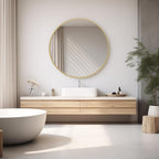 DUMOS Gold Circle Mirror for Wall 30.02 inch, Bathroom Round Mirror for Over - Image 4