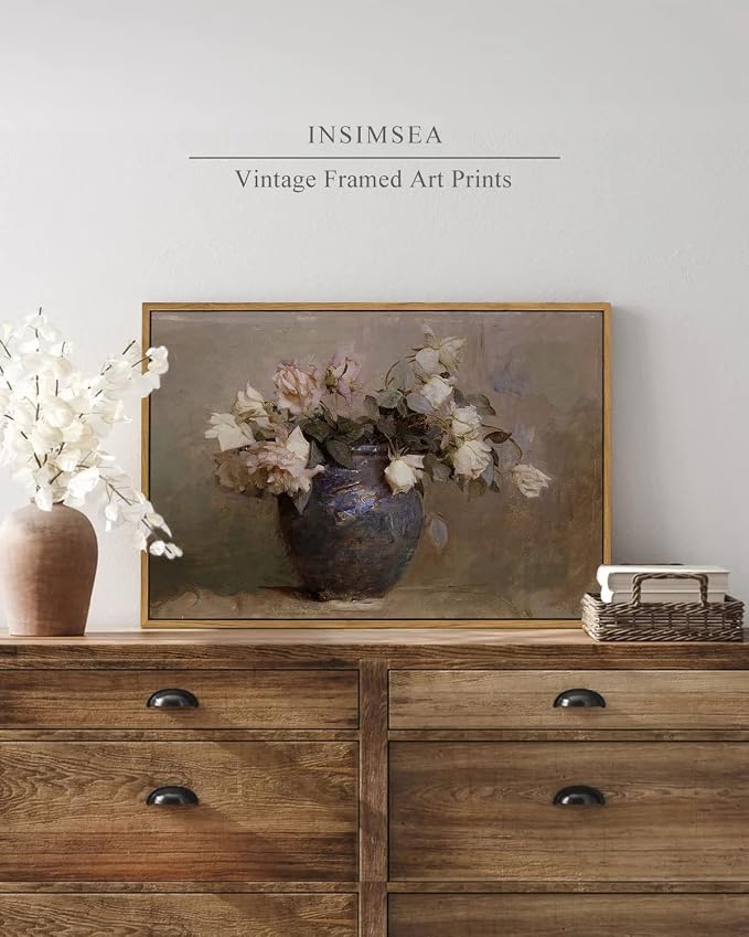 InSimSea Framed Canvas Wall Art Vintage Decor, Room Decor Large Artwork - Image 2