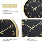 Wall Clocks Battery Operated 10 inch Modern Wall Clock, Silent Non Ticking Wall - Image 3