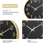 Wall Clocks Battery Operated 12 inch Modern Wall Clock, Silent Non Ticking Wall - Image 3