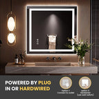 LOAAO 36"x34" LED Bathroom Mirror - Image 6