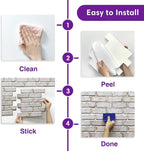3D Peel and Stick Faux Brick Wall Panels 11.8" x 11.8" 10-Pack, Small - Image 6