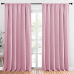 NICETOWN Blackout Curtains Window Draperies, Rouge Pink, 70 by 95 inches Long by NICETOWN