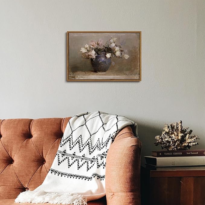 OIQArtOIQ Vintage Landscape Canvas Wall Art Framed Natural Scenery Painting - Image 5