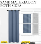 NICETOWN Stone Blue Room Darkening Curtain Panels 96" Length - Image 6