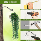 FEED GARDEN 18 Inch 2 Pack Outdoor Hanging Plant Bracket - Image 6