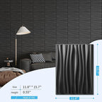 Art3d 24-Pack 3D Wall Panels for Interior Home Décor, PVC Wavy Textured Accent - Image 3