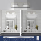 SineRise LED Modern Bathroom Vanity Light Fixtures, Brushed Nickel Modern - Image 5