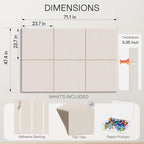 MaxGear Extra Large Cork Board for Wall 72" x 48", Light Tan Bulletin Board - Image 2