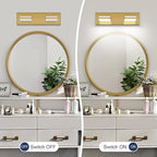 SineRise LED Modern Bathroom Vanity Light Fixtures, Brass Modern Acrylic - Image 6