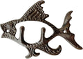Rustic Fish-Shaped Decorative Wall Hook Rack Hangers by Zorues