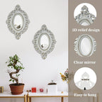 ZEXUIRU 4 Set. Rustic Wall Mirrors - Image 5