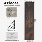 BAYKA Wall Shelves for Bedroom Decor, Floating Shelves for Wall, Display - Image 2