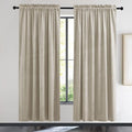 NICETOWN Camel Velvet Curtains 72 Inch Long 52 Wide, Room Darkening Temp by NICETOWN
