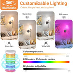 Peel and Stick Wall Sconces, Stick On Wall Sconce Set of 2, Battery Operated - Image 5