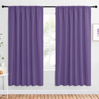 NICETOWN Bedroom Window Curtain Panels, Lilac Purple, 2 Panels, 62 in x 72 in by NICETOWN