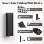 Folding Wall Hooks, Heavy Duty Zinc Alloy No Rust Fold Up Hooks - Image 3