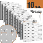 PBHEPJ 10 Pcs Metal Pegboard Panels, Heavy Duty Peg Boards - Image 3