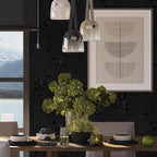 Black Peel and Stick Wallpaper Floral Black Wallpaper 17.7inch x 393.7inch - Image 4