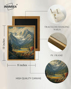 InSimSea Framed Canvas Wall Art, Vintage National Park Art - Image 5