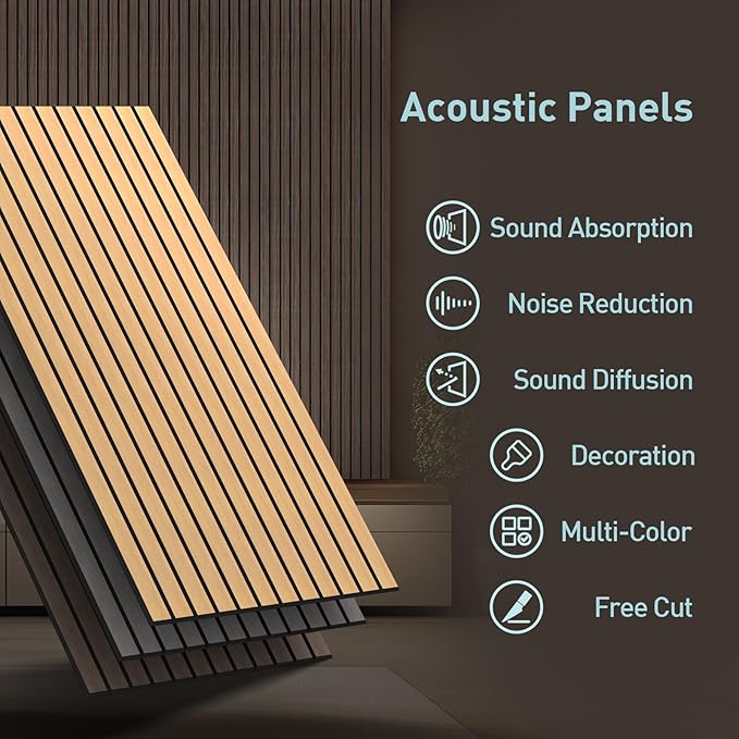 6 Pack Acoustic Wall Panels, 47.2" X 23.6" Sound Absorbing Panels, Decorative - Image 6