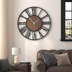 Cuspin 30 Inch Large Wall Clock, Silent Non Ticking Battery Operated Roman - Image 2