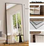 GLSLAND 76"x34" Full Length Mirror Oversize Rectangle Full Body Mirror Aluminum - Image 5
