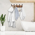 Kuhome Coat Rack Wall Mount Wooden Hat Rack - Image 5